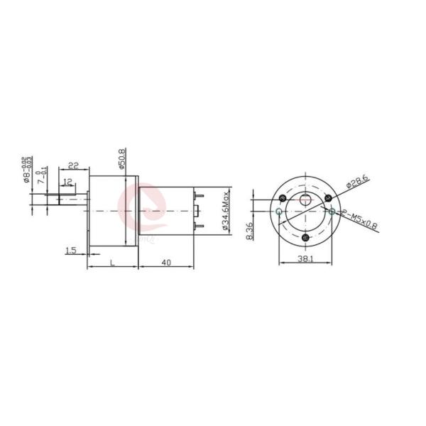 1250rpm 12V High Torque Brushed Motor Micro Liftting Motor Garden Tools