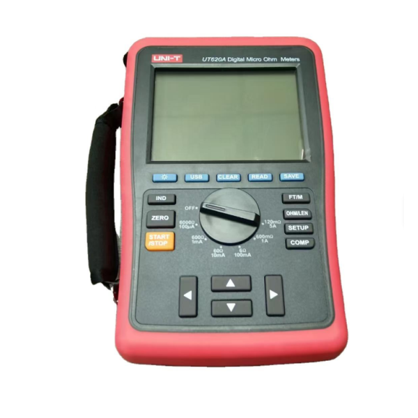 UNI-T UT620A Digital Micro Ohm Meter with 60000 Display Count for Precise DC Low Resistance Measurement via 4-Wire Method and Rechargeable Li-ion Battery