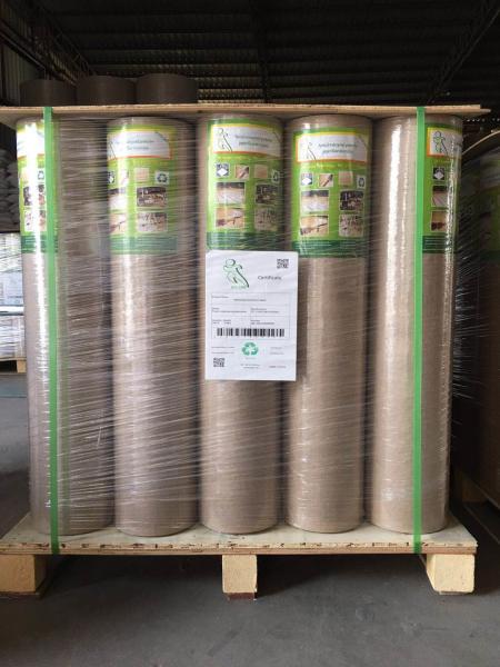 Rolo 1200mm provisório da proteção do assoalho da largura 150mm do cartão de Kraft