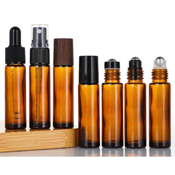 3 мл/5 мл/10 мл янтарные стеклянные бутылки с роликовым шаром из нержавеющей стали