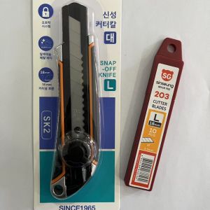18mm Ergonomic Design Snap Off Blade Knife With Black And Orange Handle