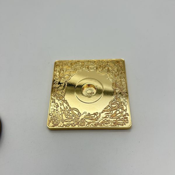 Custom square shape metal challenge coins made from zinc alloy with various plating options and available in multiple sizes and colors