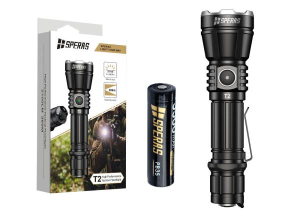 Tactical Dual Switch 186m 2100lm Camping LED Flashlights