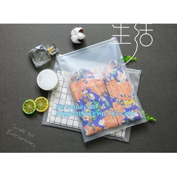 costomize slider ziplock pvc travel cosmetic bag, slider zipper bag with printing for clothes, Swimwear toiletry PVC Vin