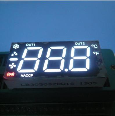 O dígito triplo multiplexado sete segmenta a exposição de diodo emissor de luz ultra branca para controle de aquecimento/refrigerando