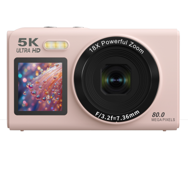 5K Vlogging Digital Camera 1.54-Inch Double Sided Display Wi-Fi Transfer With LED Fill Light