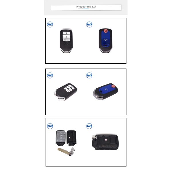 Blank Auto Remote Car Key Case 3 Buttons With Blue Logo