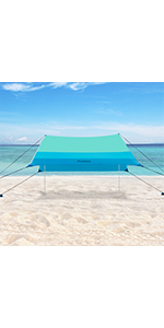 Outdoor Camping Beach Sunshade Sky Tent, Beach Canopy Tent Sun Shade, Gradient Beach Canopy, Stability Upgraded tent