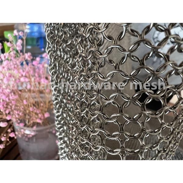 Серебр покрыл сваренную нержавеющую сталь 316 колец занавеса 8mm Chainmail круглую