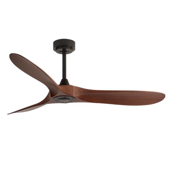 Wholesale Household 52 Inch DC Motor Solid Wood 3 Blades Modern Home Decor Mute Bldc Led Ceiling Fan With Light Remote Control