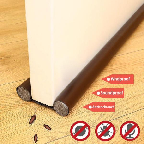 Non Stick PU Leather Door Draft Stopper Air Seal Strip 93*10*3cm