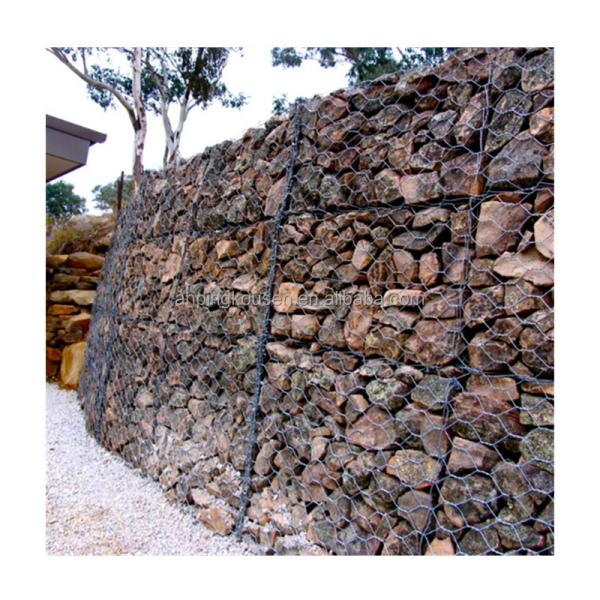 Hot Dipped Galvanized PVC Coated Gabion Wire Mesh for Environmental Protection