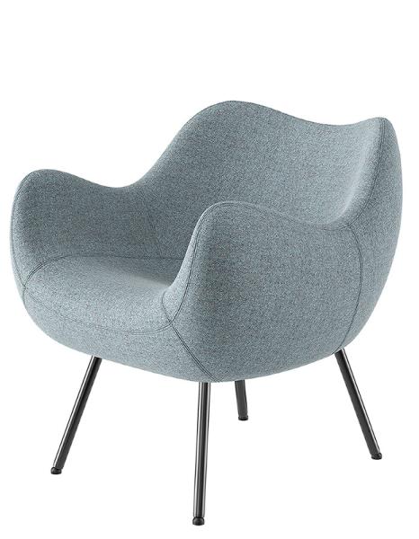Upholstered Version Fiberglass Arm Chair RM58 Soft Abrasion Resistance