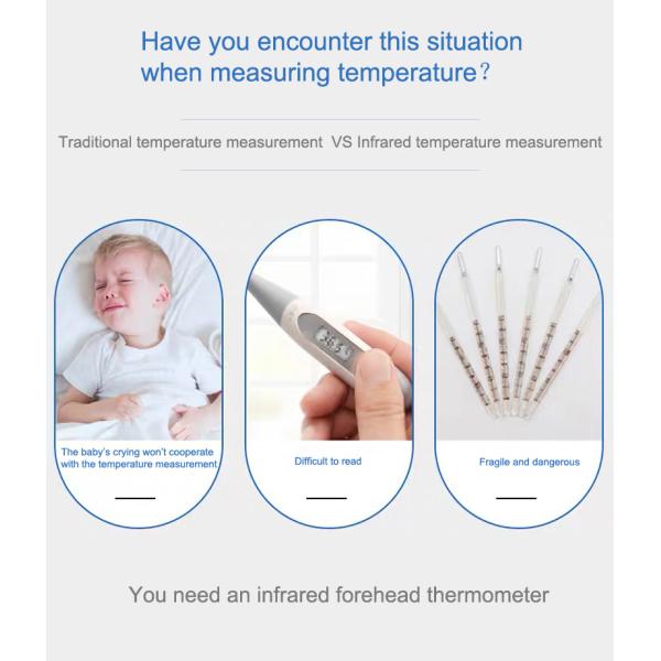 Gun Type Infrared Forehead Thermometer Medical Body CE Certification