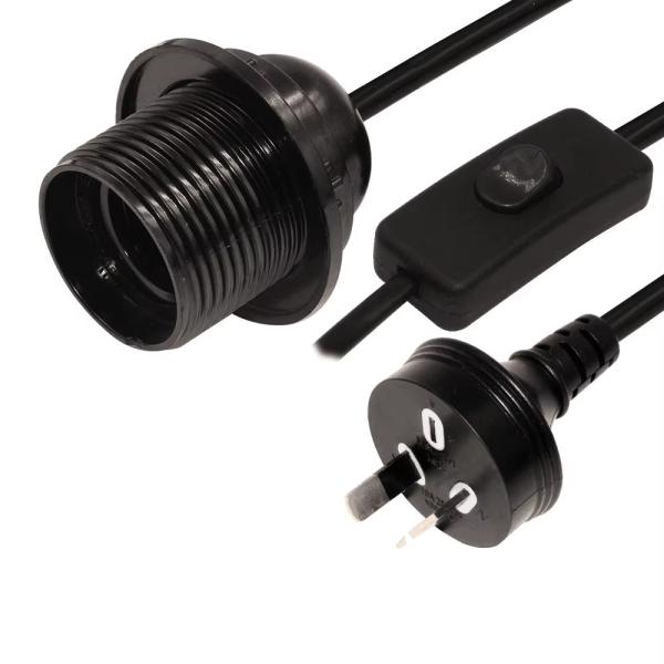 Waterproof E26 Lamp Holder AU Plug with 303 Switch 250V 10A