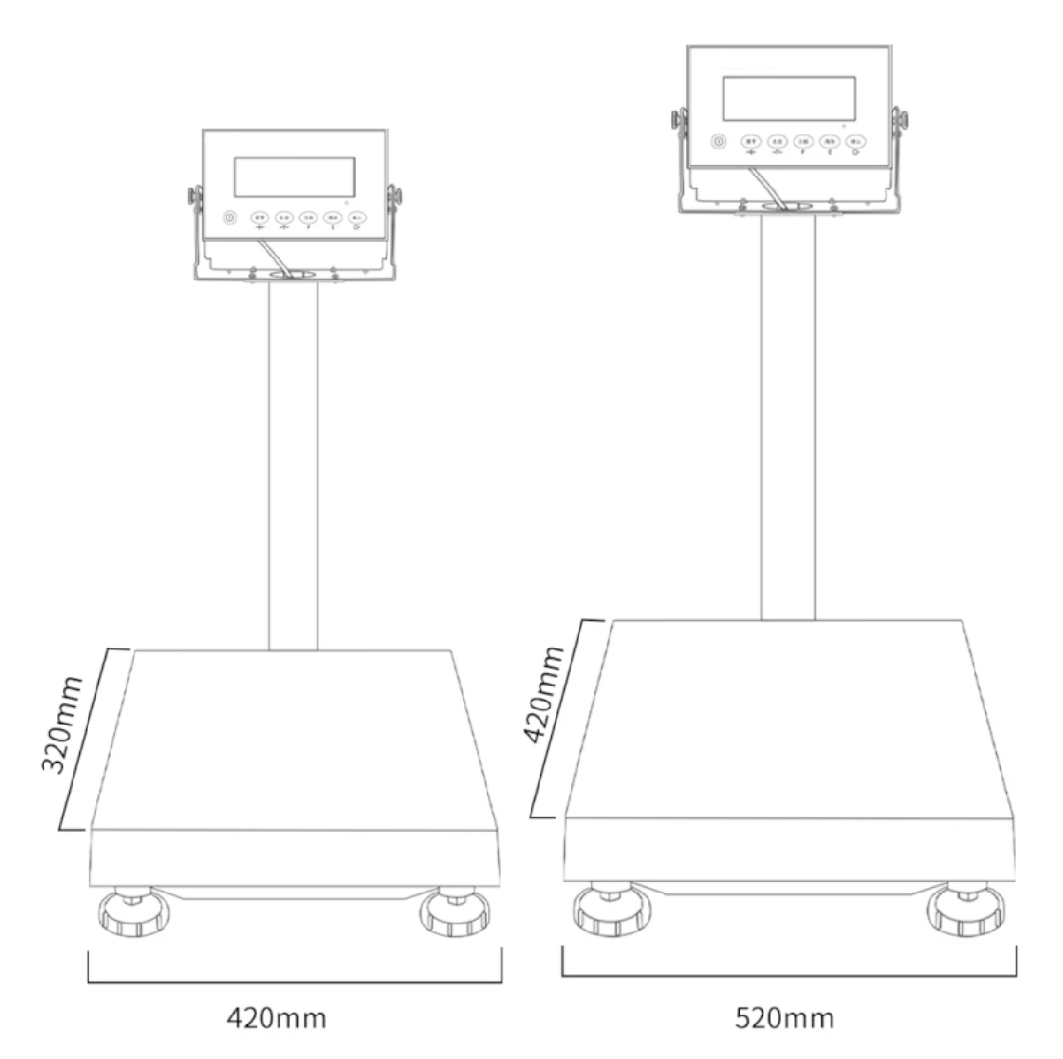 Durable Industrial Electronic Platform Scale 30KG - 300KG Waterproof Bench Scale Balance