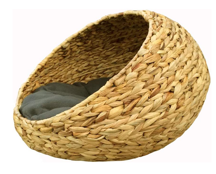 Seagrass лозы кровати корзины смертной казни через повешение кота естественный Handwoven