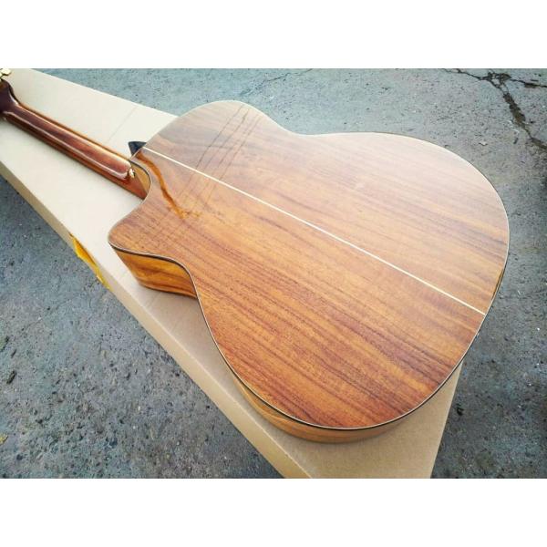 Custom shop guitar simulator sound single cut AAA koa acoustic electric guitar nice folk guitar