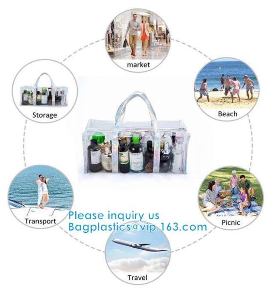Eco Shopping Bags Toiletry Kits Pvc Zipper Pouch Makeup Cosmetic Travel Organizer Pocket Shoulder Bag