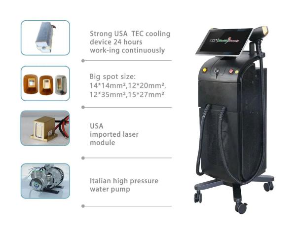 1200W Diode Laser Hair Removal Beauty Equipment , 808nm Diode Ice Laser Machine