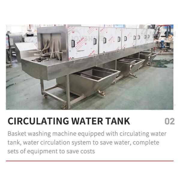 36kw Industrial Plastic Crate Washing Machine For Food Container Box Cleaning