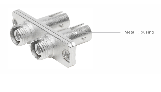 FC-ST Duplex Hybrid Adapter – Metal Housing, Female-Female, for FC to ST Connector Interconnection