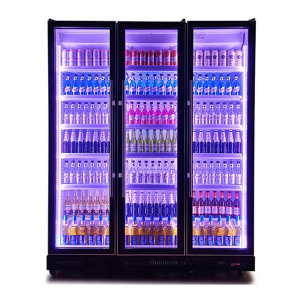 1154L Three Door Colorful Store Beverage Storage Display Refrigerator