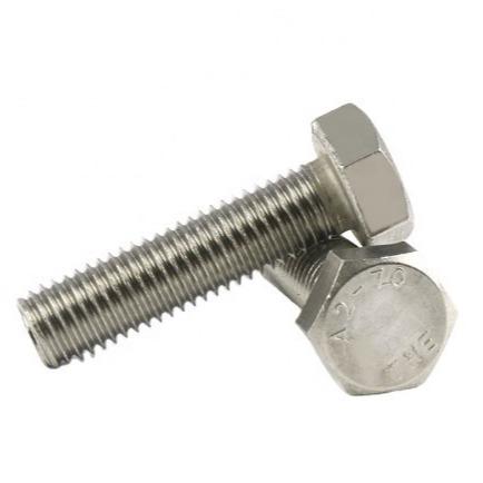 DIN933 Full Thread Hexagon Bolt Stainless Steel SS304 316 For Construction