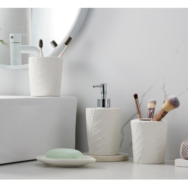 4 Pcs White Ceramic Toothbrush Holder Lead Free