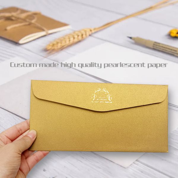 Printing Mini Kraft Paper Envelopes Gold For Packaging Mailing