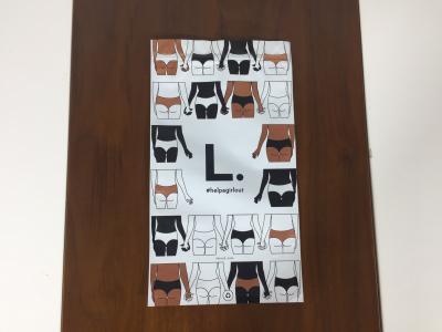 Gravure Printing Underwear Packaging Bag 3 Side Sealed Bag