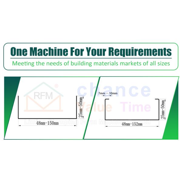 Production Speed 50m / Min High-Speed Cutting Forming Machine, House Decoration Keel Forming Machine