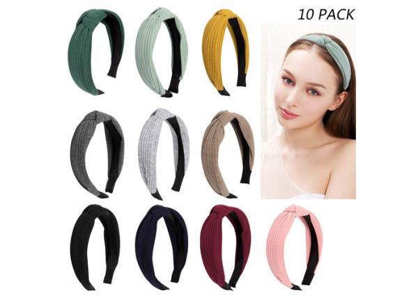 GLH025 Knitted knot thin elastic headbands hoops three-dimensional headband temperament lady hair accessories