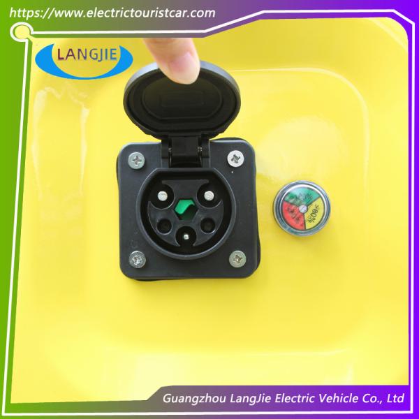 Four Wheels Electric Shuttle Bus 23 Seats With Door / Electric Mini Bus AC Motor