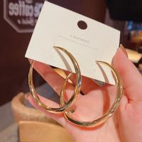 L'or des femmes 18k a plaqué de grandes boucles d'oreille de cercle pour des bijoux de mode de filles