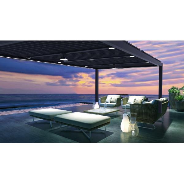 Techo eléctrico a la medida Pergolas Kit Gazebo de jardín Techo de apertura de aluminio Pergola a la medida para mansiones