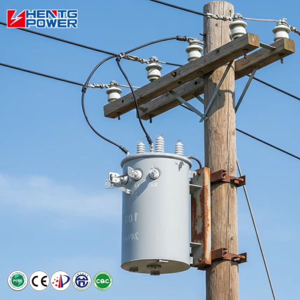 Rural Utility Ready Single Phase Pole Mounted Transformer 25kVA 11kV 250V Quick Commissioning and Compact Size