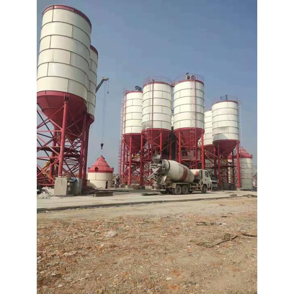 Bolted Type Batching Plant Cement Silo 150 Ton With Dust Collector And Level Indicator