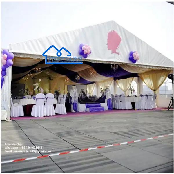 Removable Sidewall Party Marquee Tents Waterproof PVC Coated Polyester Shelter Canopy for BBQ Cookouts