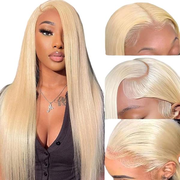 Chinese Hair 613 Blonde 13X6 Hd Full Lace Frontal Raw Human Hair Wig With Baby Hair