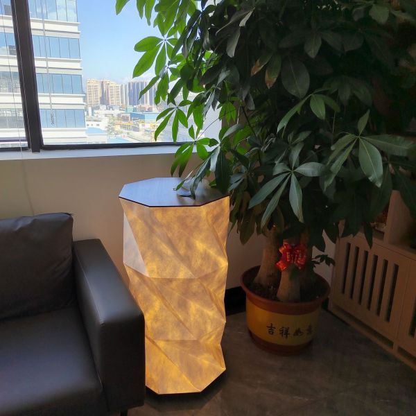 Modern ArtDeco Recyclable Origami Floor Lamp Bluetooth Light Fixture For Supermarket