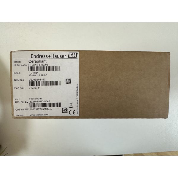 Endress+Hauser PTC31B-5W320 | Ceraphant Pressure Switch with IO-Link