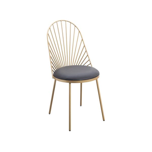Popular Industrial Metal Frame Dining Chairs / Durable Dining Chairs Anti Scratch