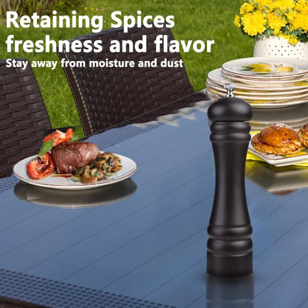 Manual Ceramic Core Pepper Spice Grinder Dutch Wood Kitchen Tools in Filled Pepper Grinder