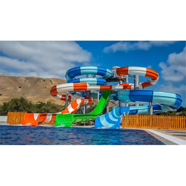ODM Custom Swimming Pool Play System Equipment Fiberglass Water Slide for Sale