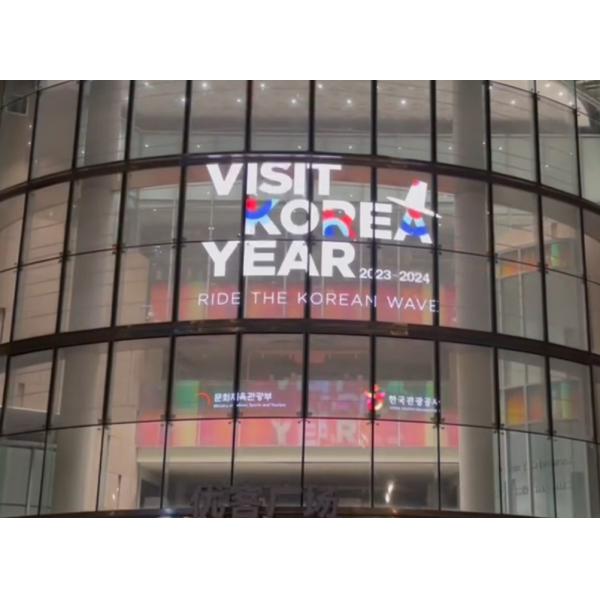 P6.5 Прозрачный светодиодный пленочный экран Внешний фронтный сервис Возможности творческого дизайна Многогранность Простая установка