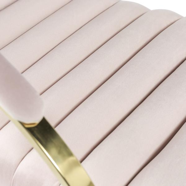 5 Star Hotel Pink Brushed Velvet Modern Single Sit Armchair Customization