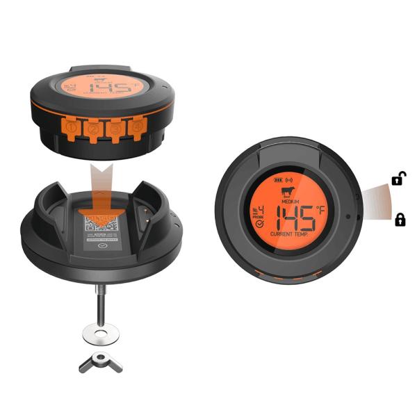 5in1 Remote Bluetooth BBQ Thermometer For Smoker Kitchen Cooking Grill