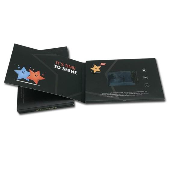 Foil Stamping High Resolution 4.3 Inch HD TFT digital video brochure,video direct mail,playing music and video