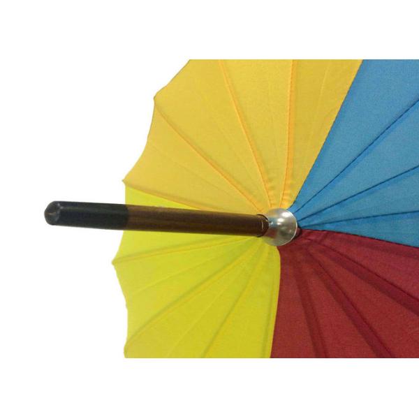 Цвета руководства автомобиля зонтика ручки нервюр 26 дюймов 16 деревянным открытым сортированные концом